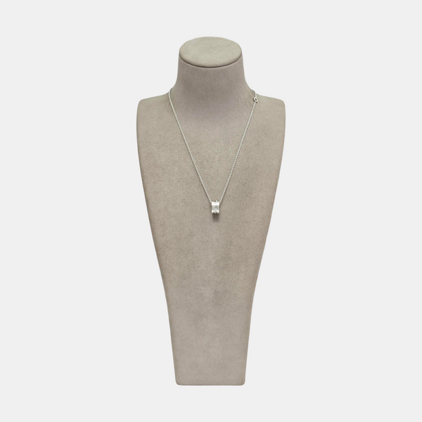 B.ZERO1 18k White Gold Silver Necklace