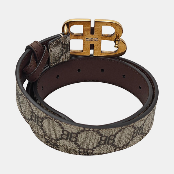 Coated Canvas Belt Brown