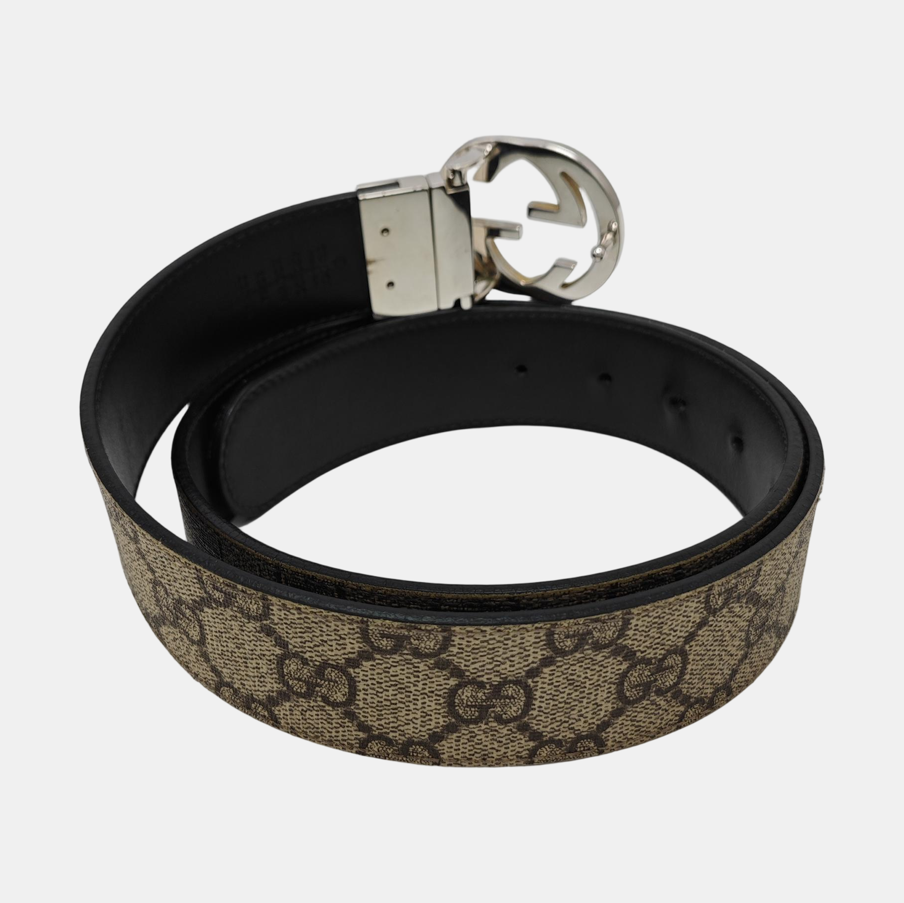 Coated Canvas Belt Beige