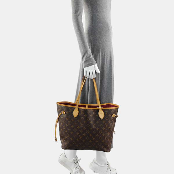 NEVERFULL MM Monogram Coated Canvas Brown