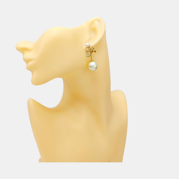 My Abcdior Tribale Metal White Stud Earrings