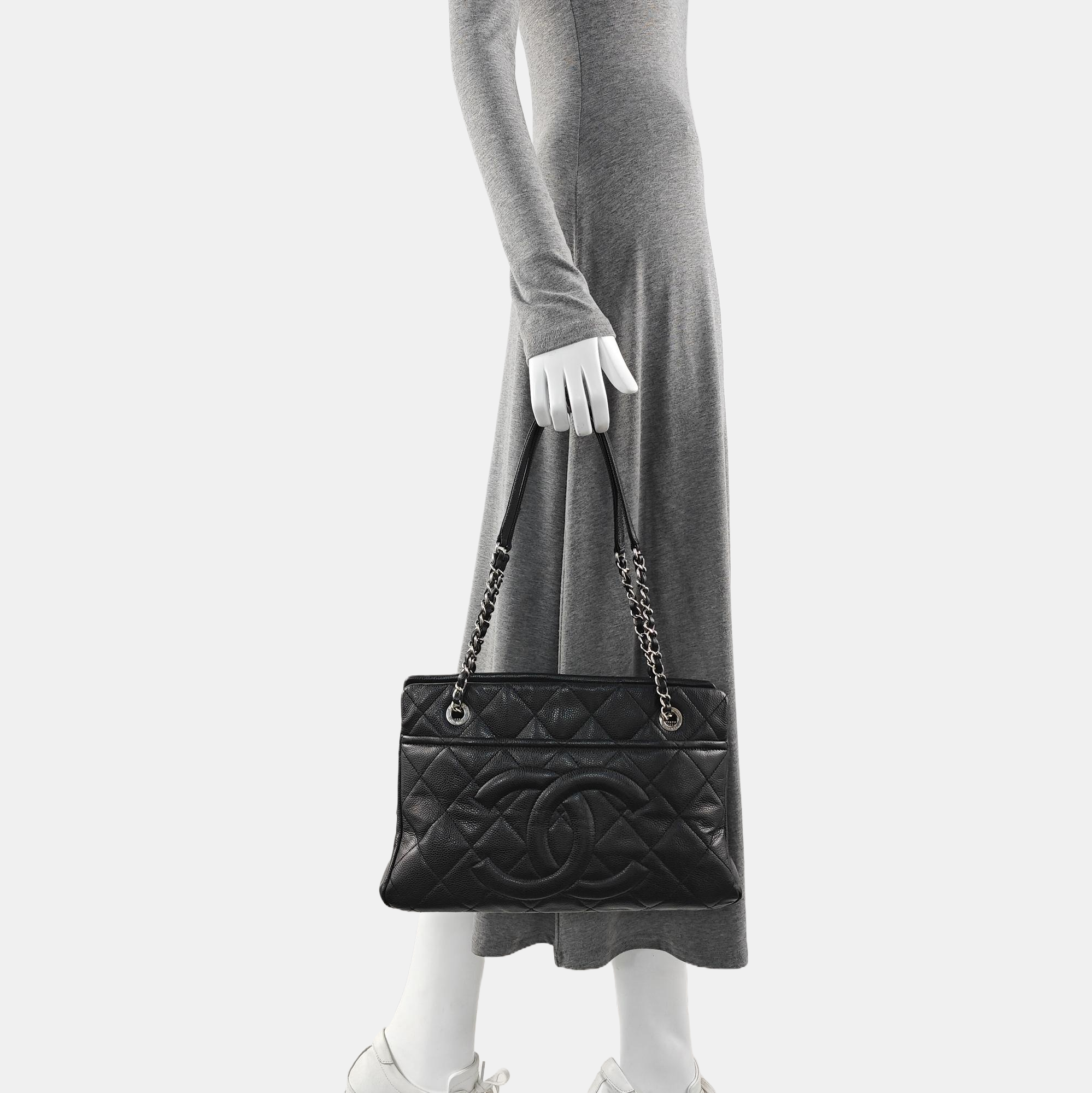 CC TIMELESS SOFT Quilted Grained Calfskin Black