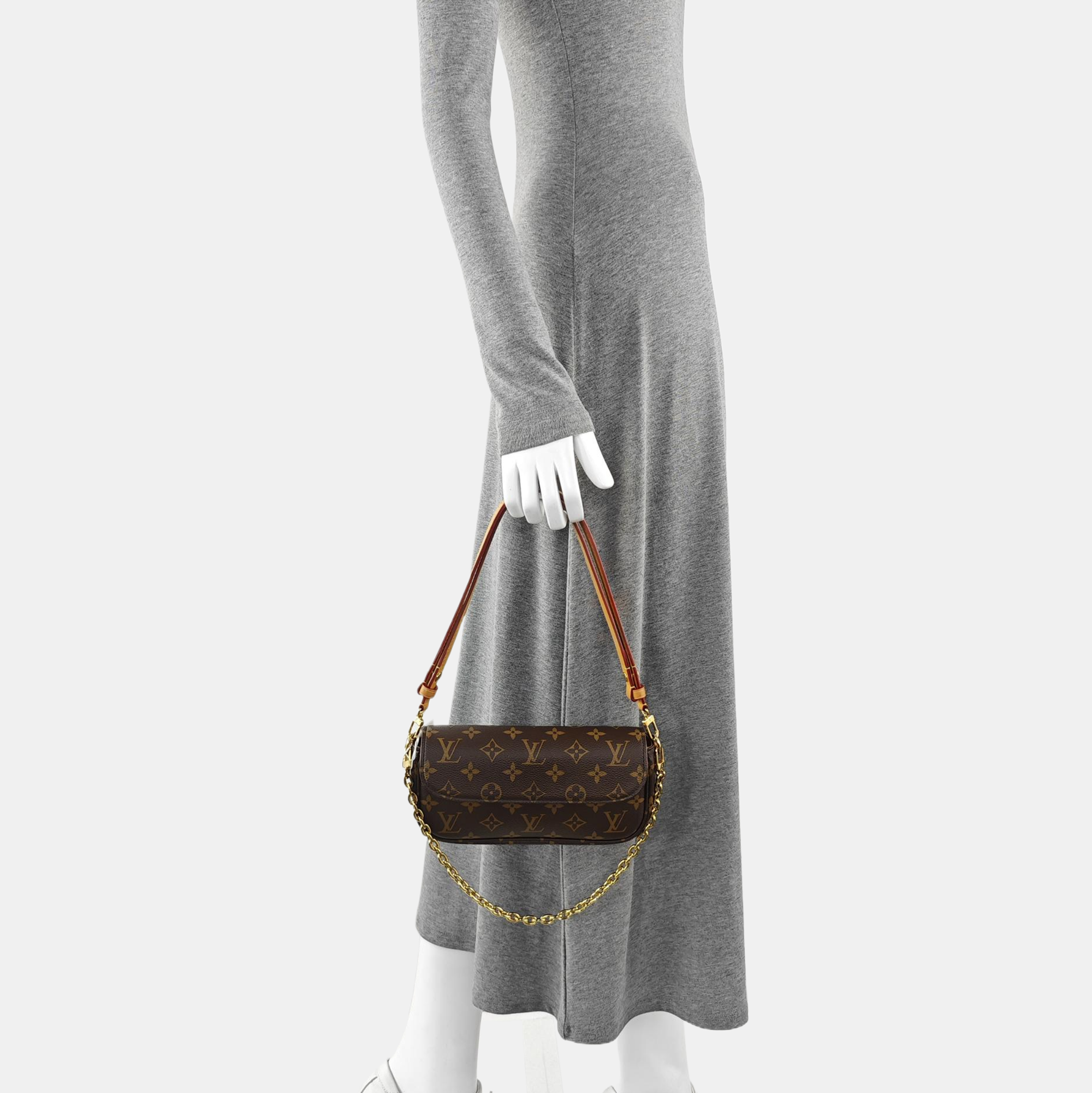 IVY Monogram Coated Canvas Brown