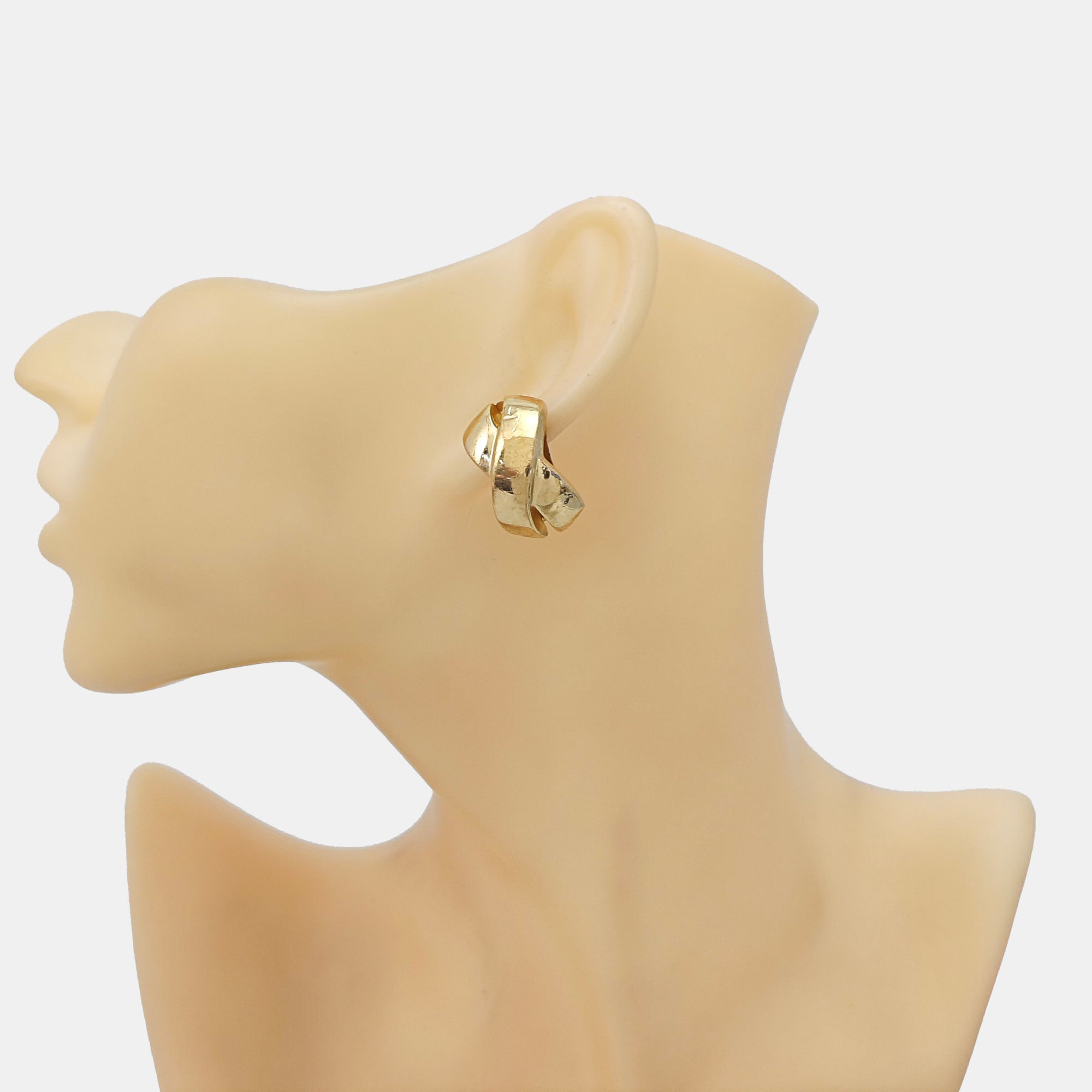 Metal Gold Clip On Earrings