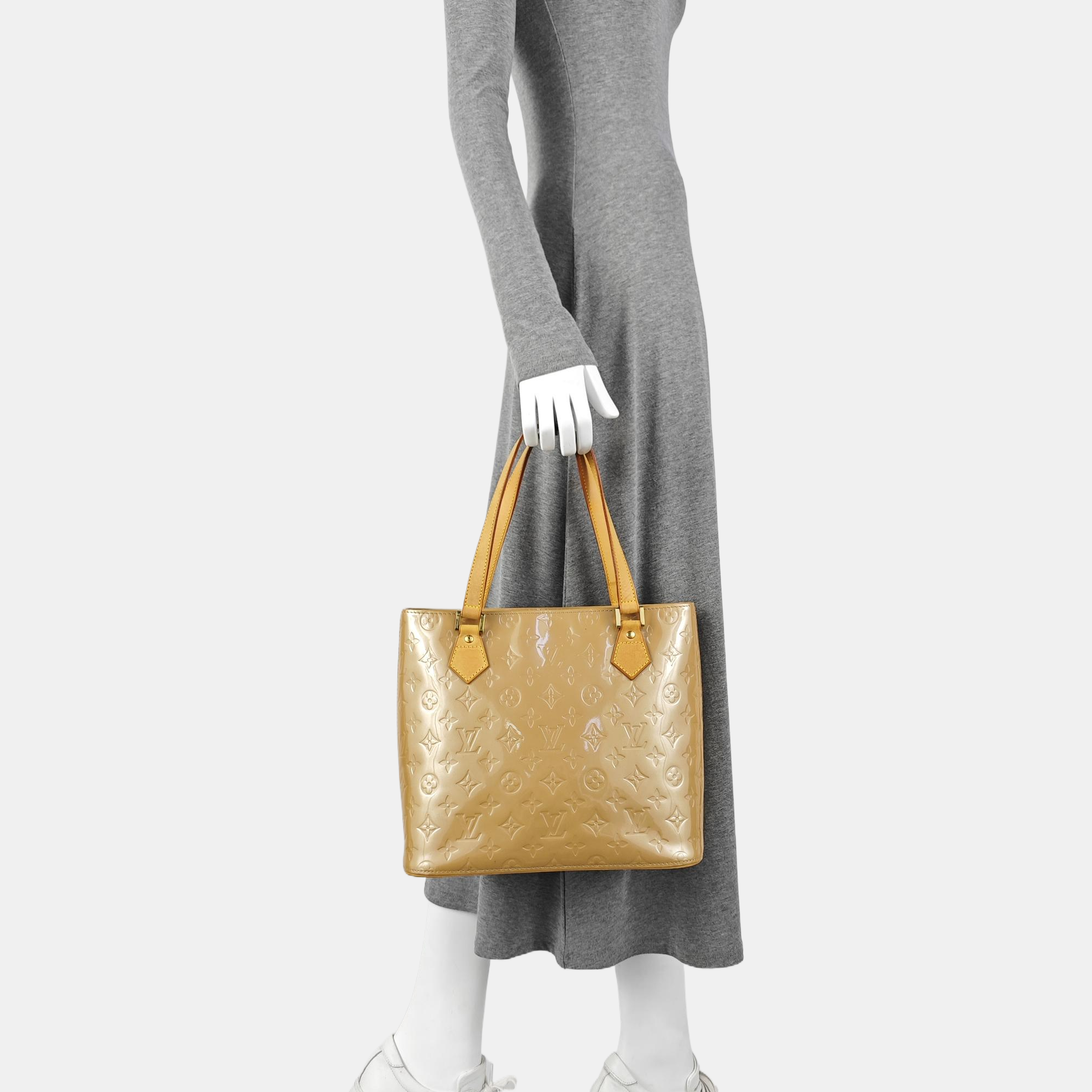 HOUSTON Monogram Patent Leather Beige