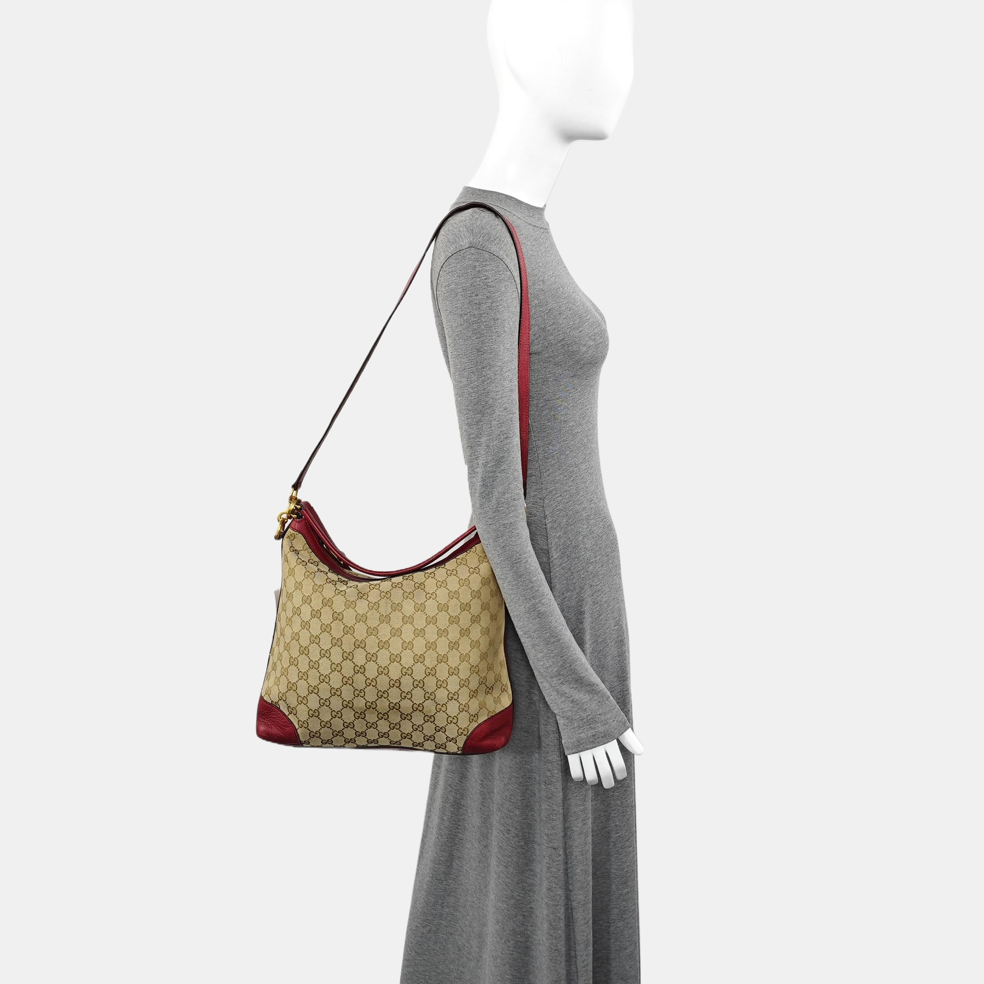 Monogram Canvas Shoulder Bag Beige