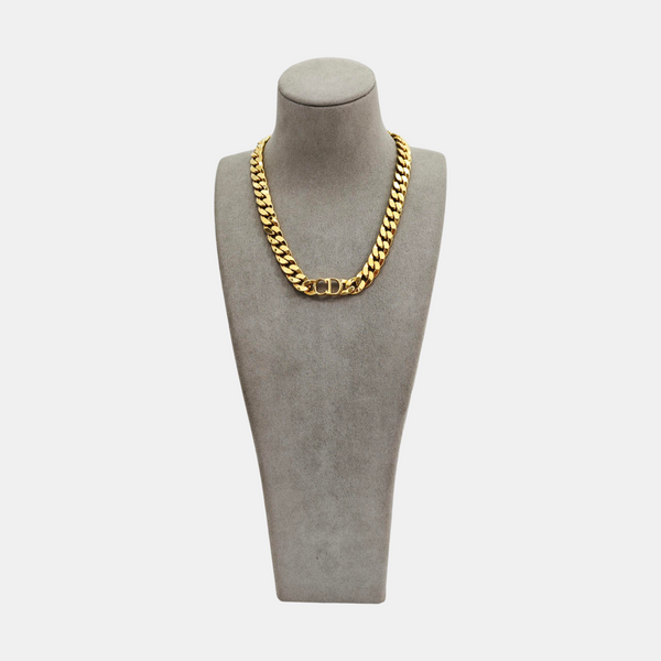 CD Icon Metal Gold Necklace