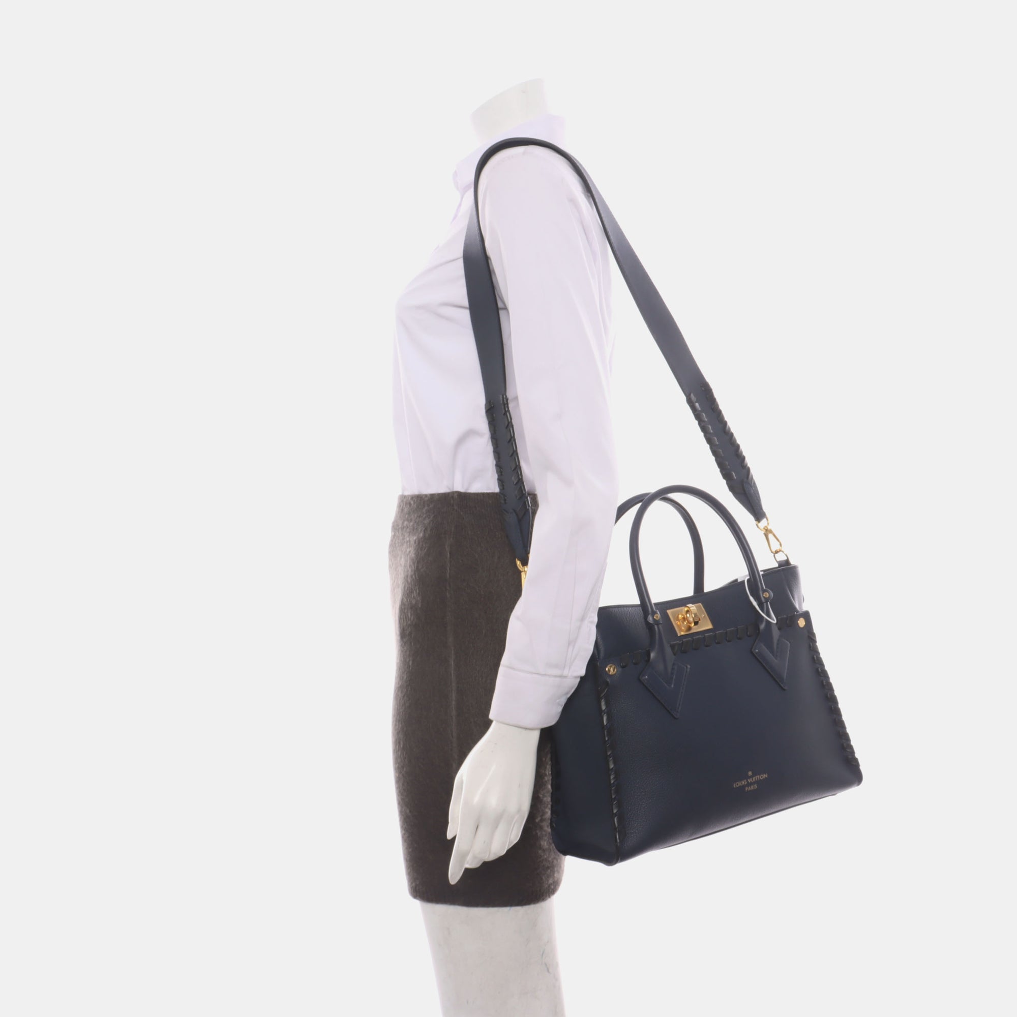 ON MY SIDE MM Calfskin Blue