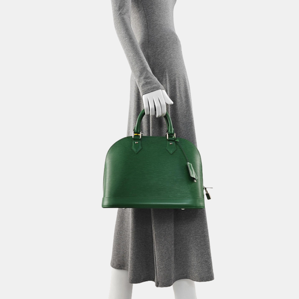 Authenticated pre-owned  ALMA PM Epi Green - Top Handle Bag at Looply