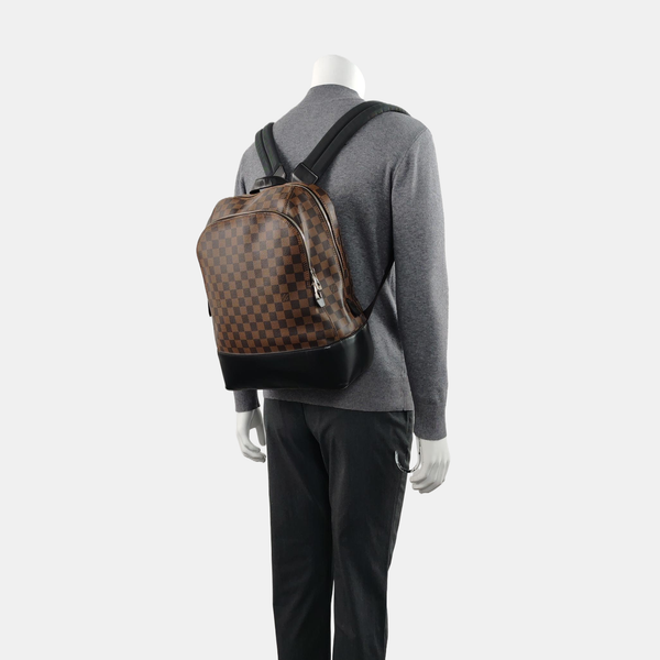 JAKE Damier Ebene Coated Canvas Brown