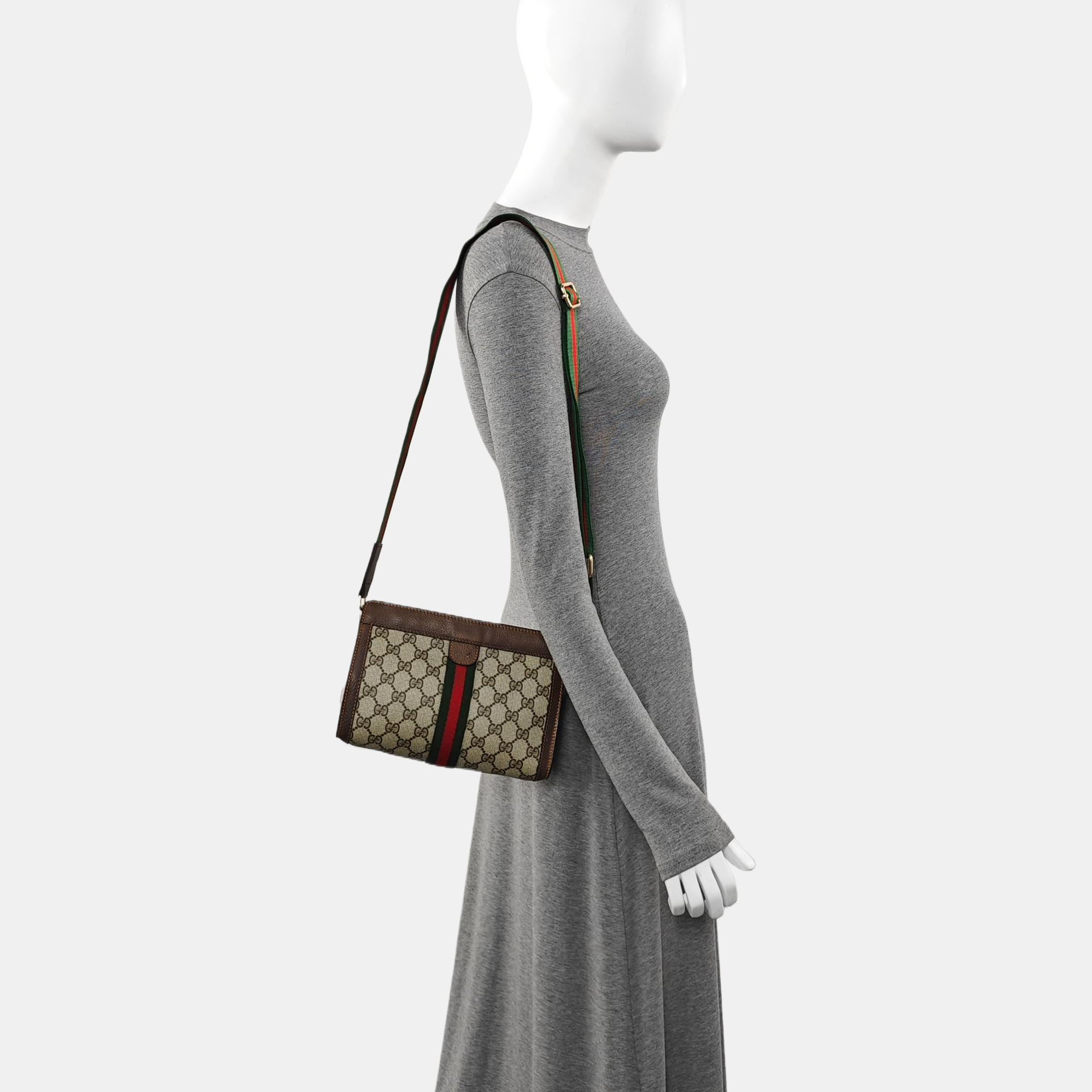 Monogram Coated Canvas Clutch Beige