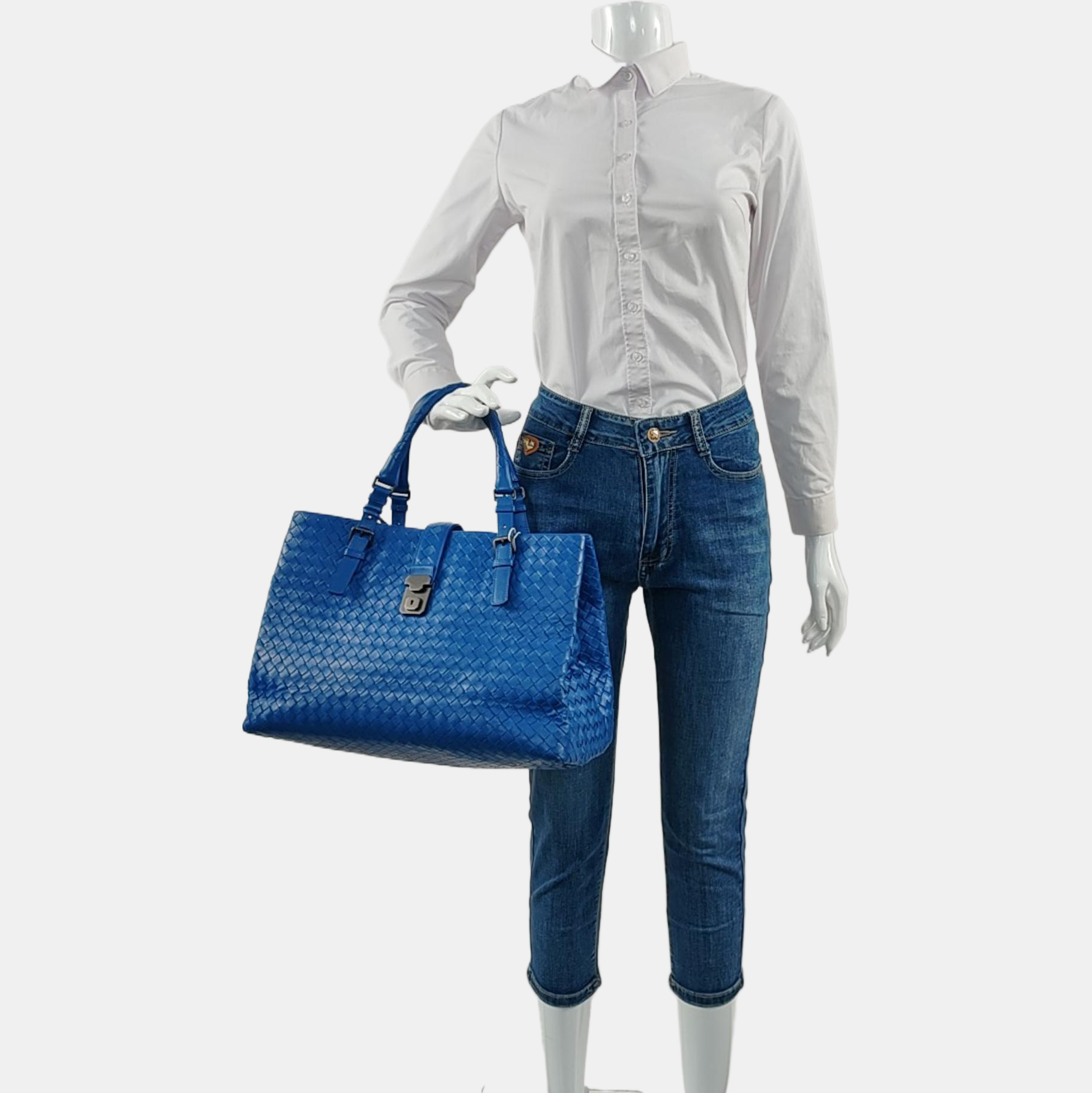 Authenticated pre-owned  Roma Calfskin Blue - Tote Bag at Looply