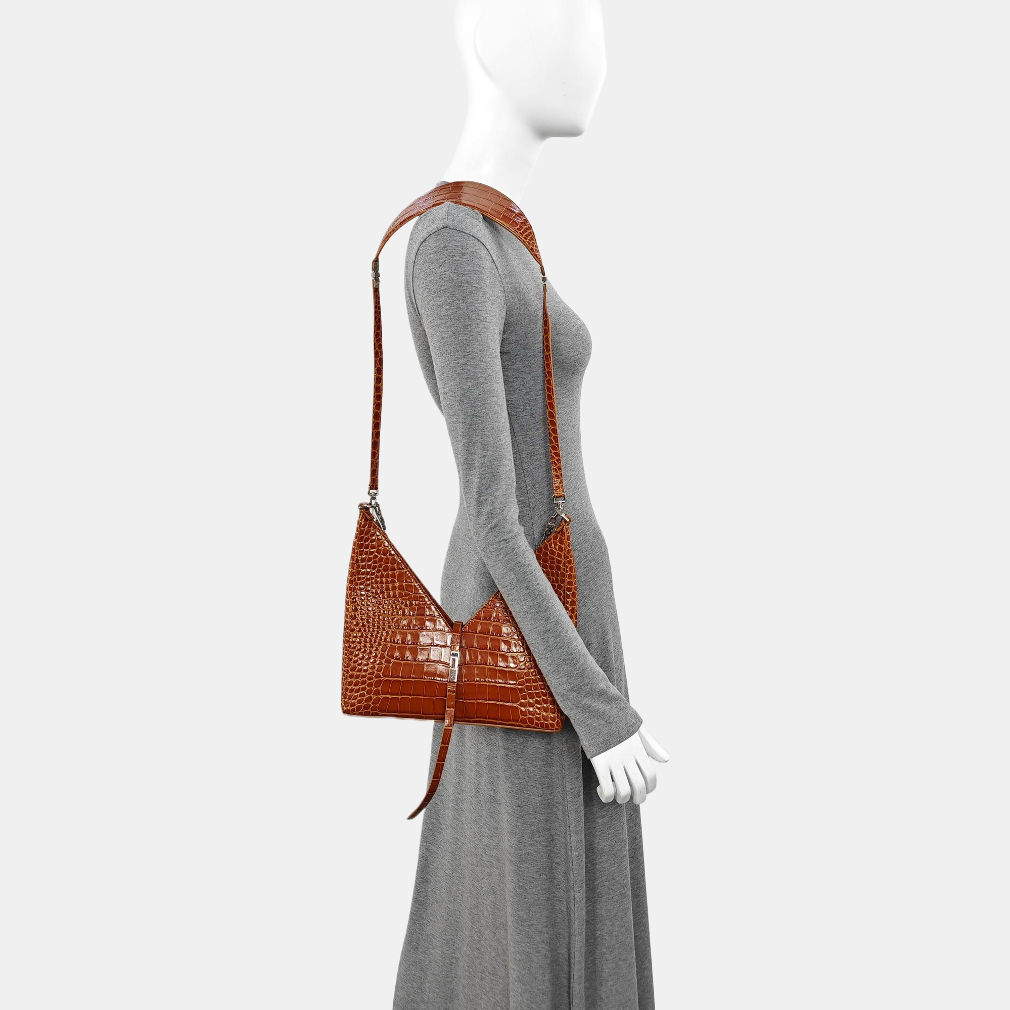 Calfskin Shoulder Bag Brown
