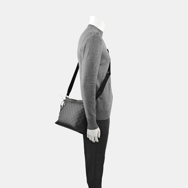 MICK Damier Graphite Coated Canvas Gray