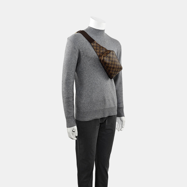 GÉRONIMOS Damier Ebene Coated Canvas Brown