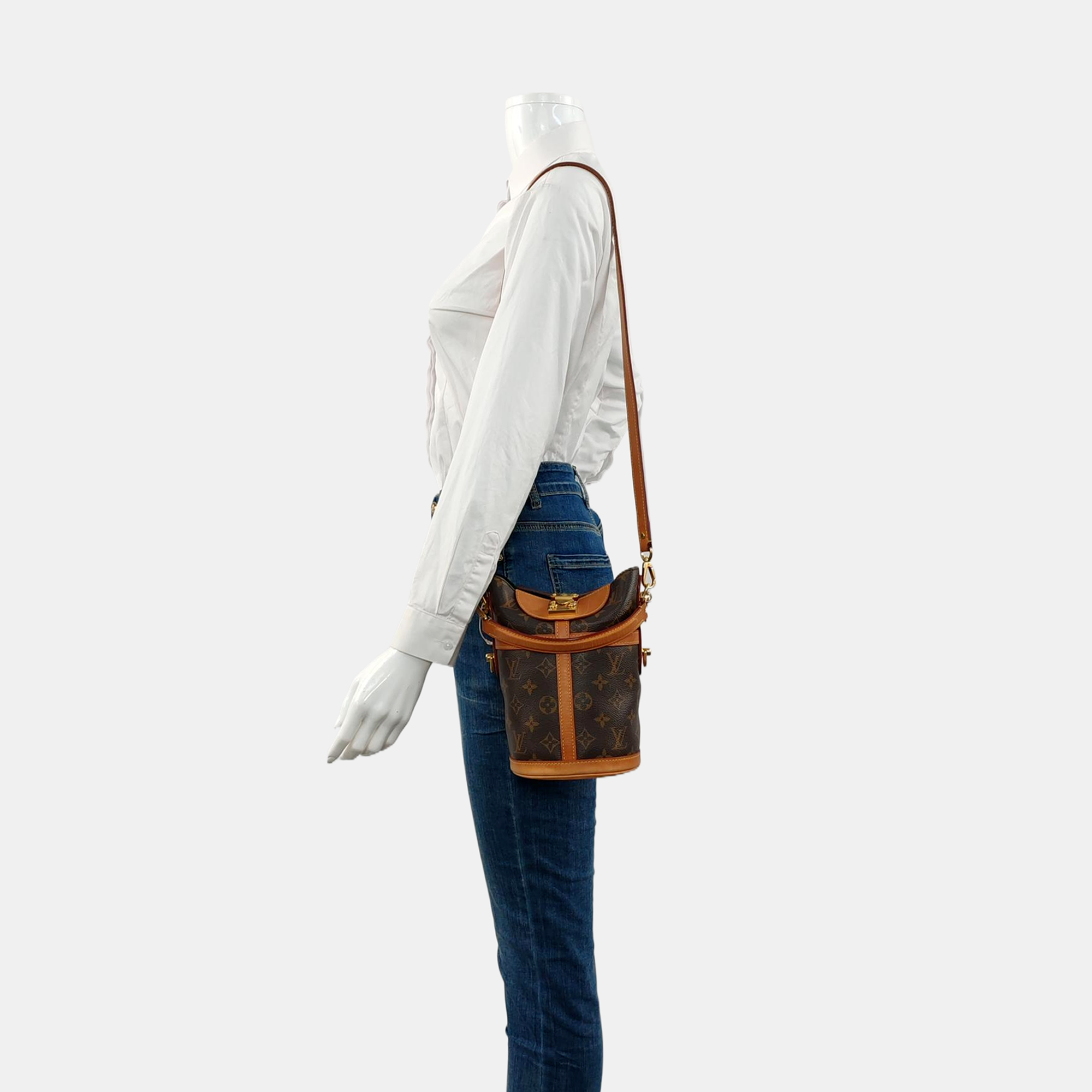 DUFFLE Monogram Coated Canvas Brown
