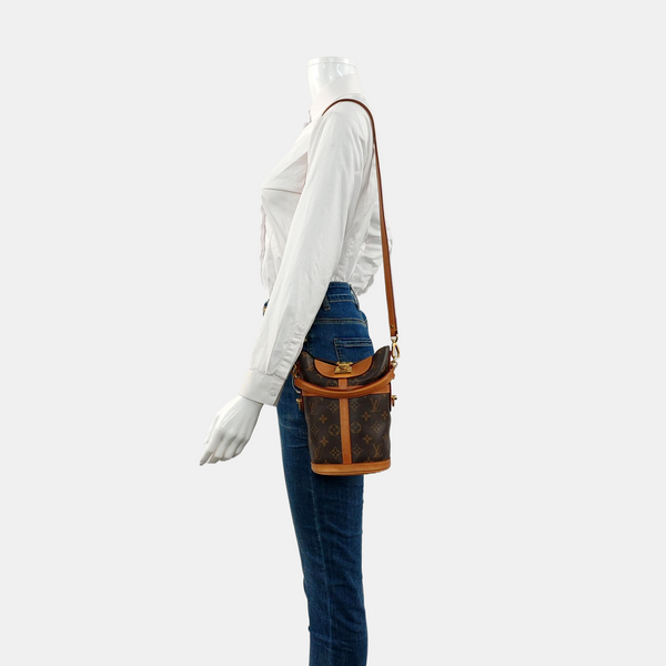 DUFFLE Monogram Coated Canvas Brown