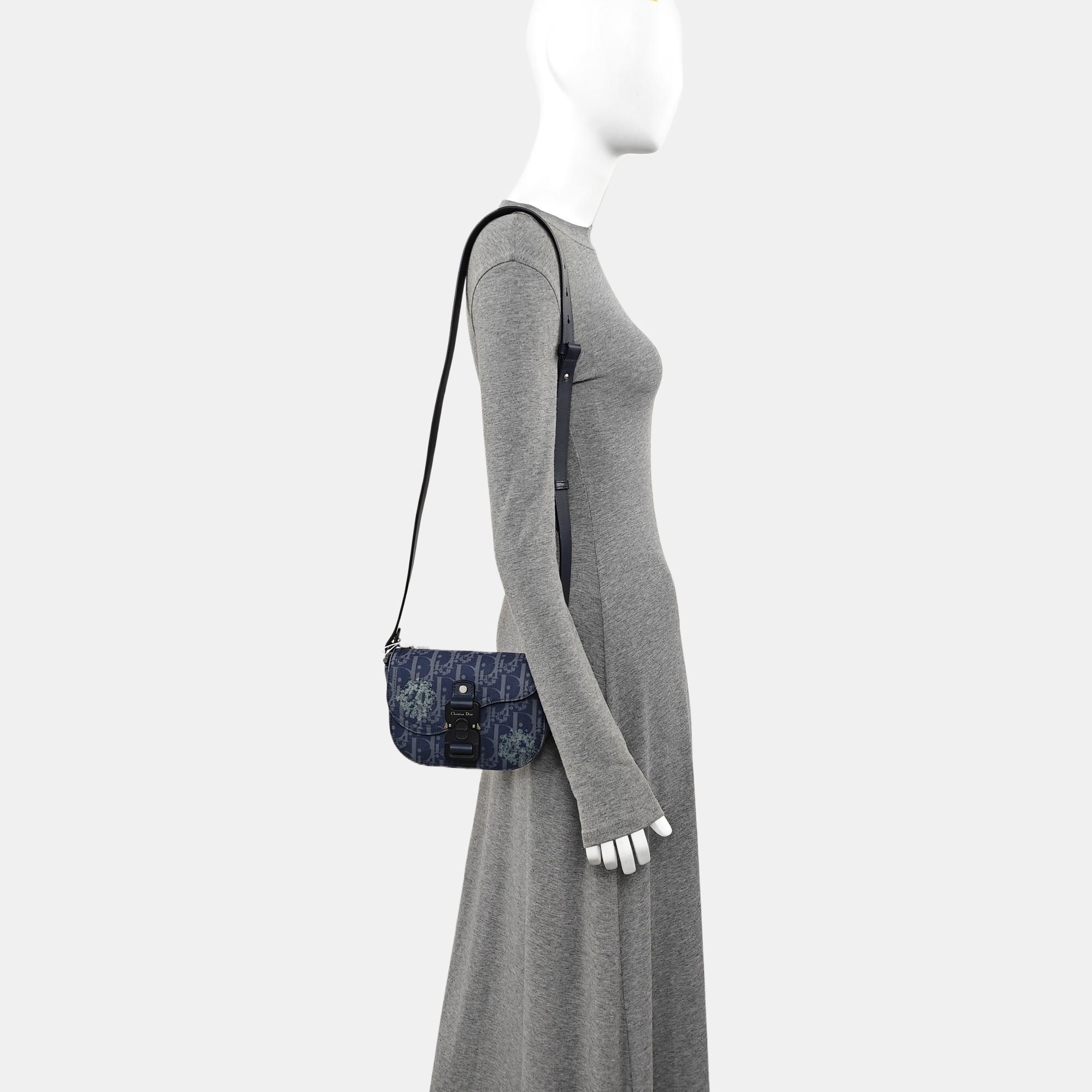 Saddle Mini Oblique Denim Blue