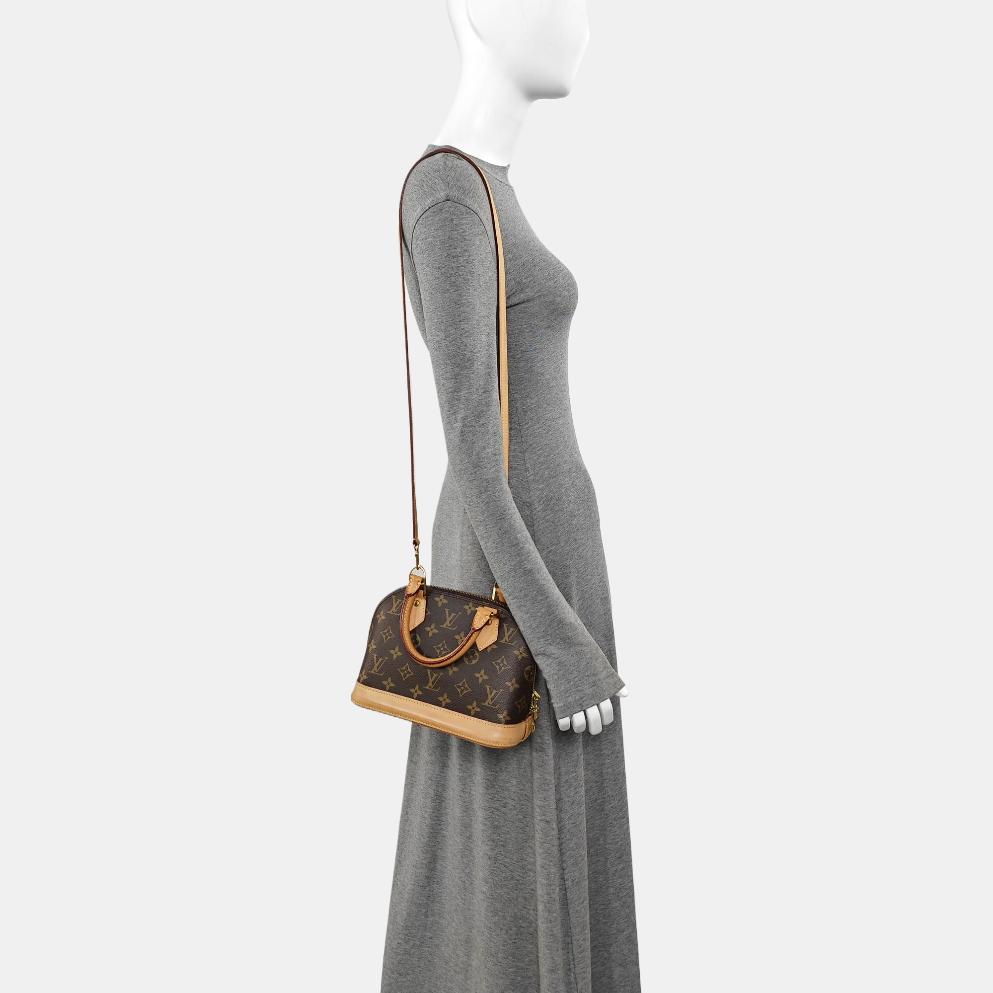 ALMA BB Monogram Coated Canvas Brown