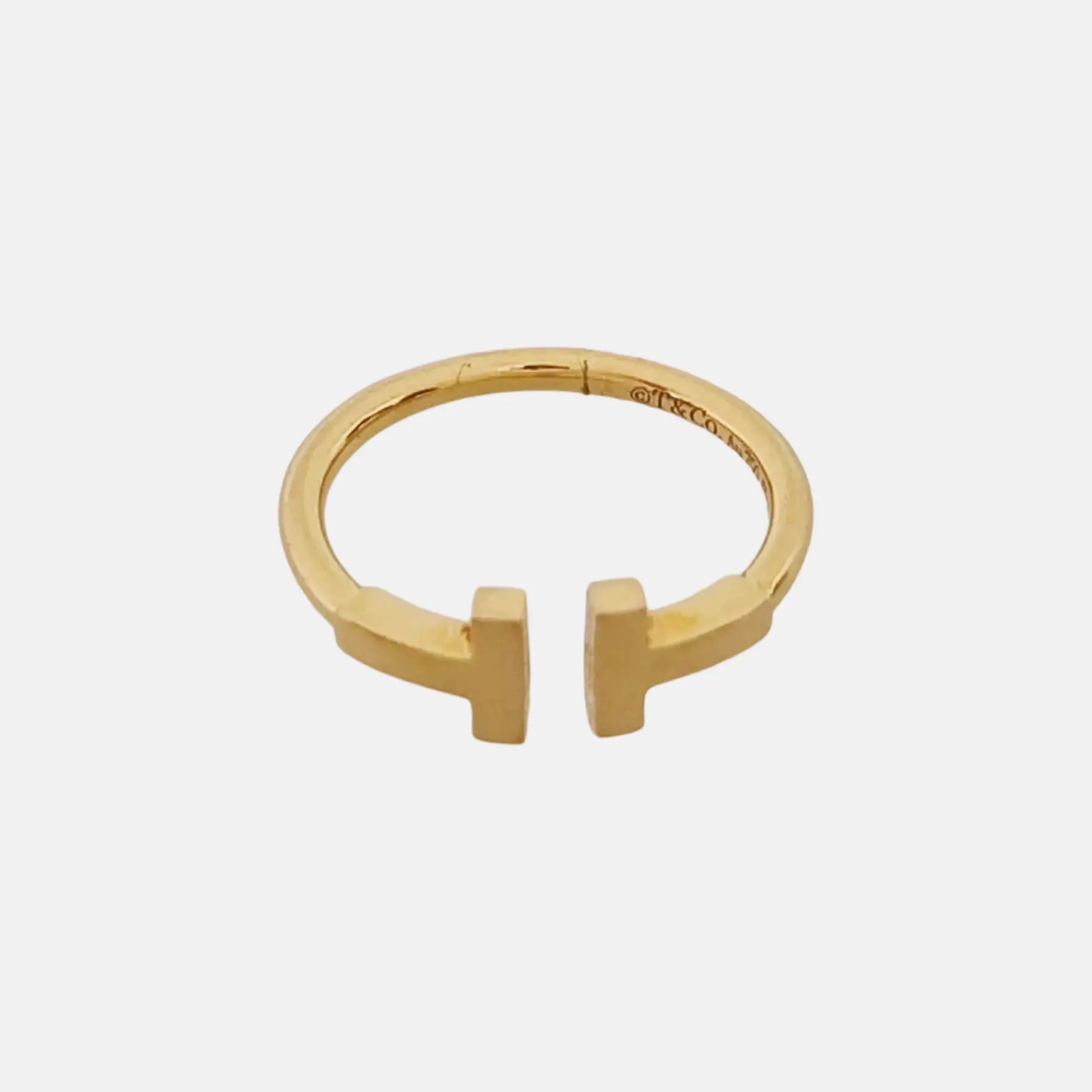 Tiffany T 18k Rose Gold Ring EU 50