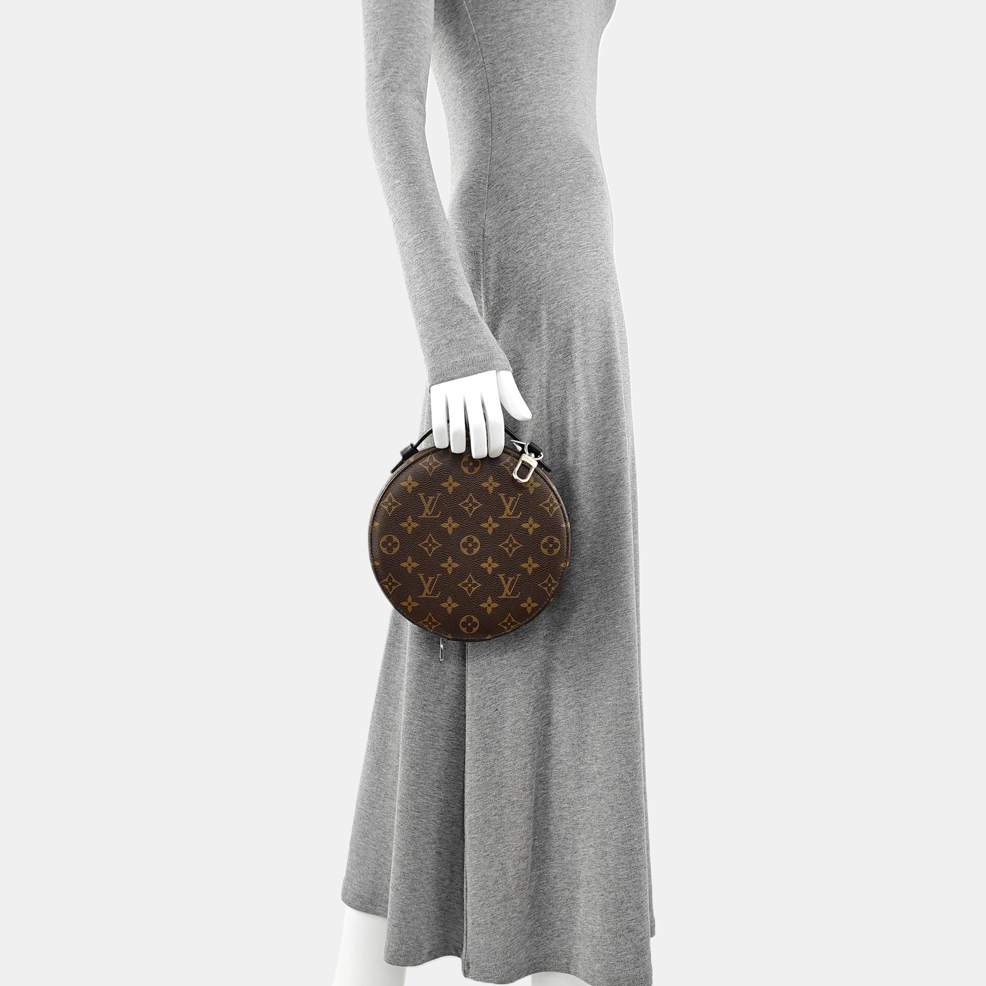 Monogram Coated Canvas Top Handle Bag Brown