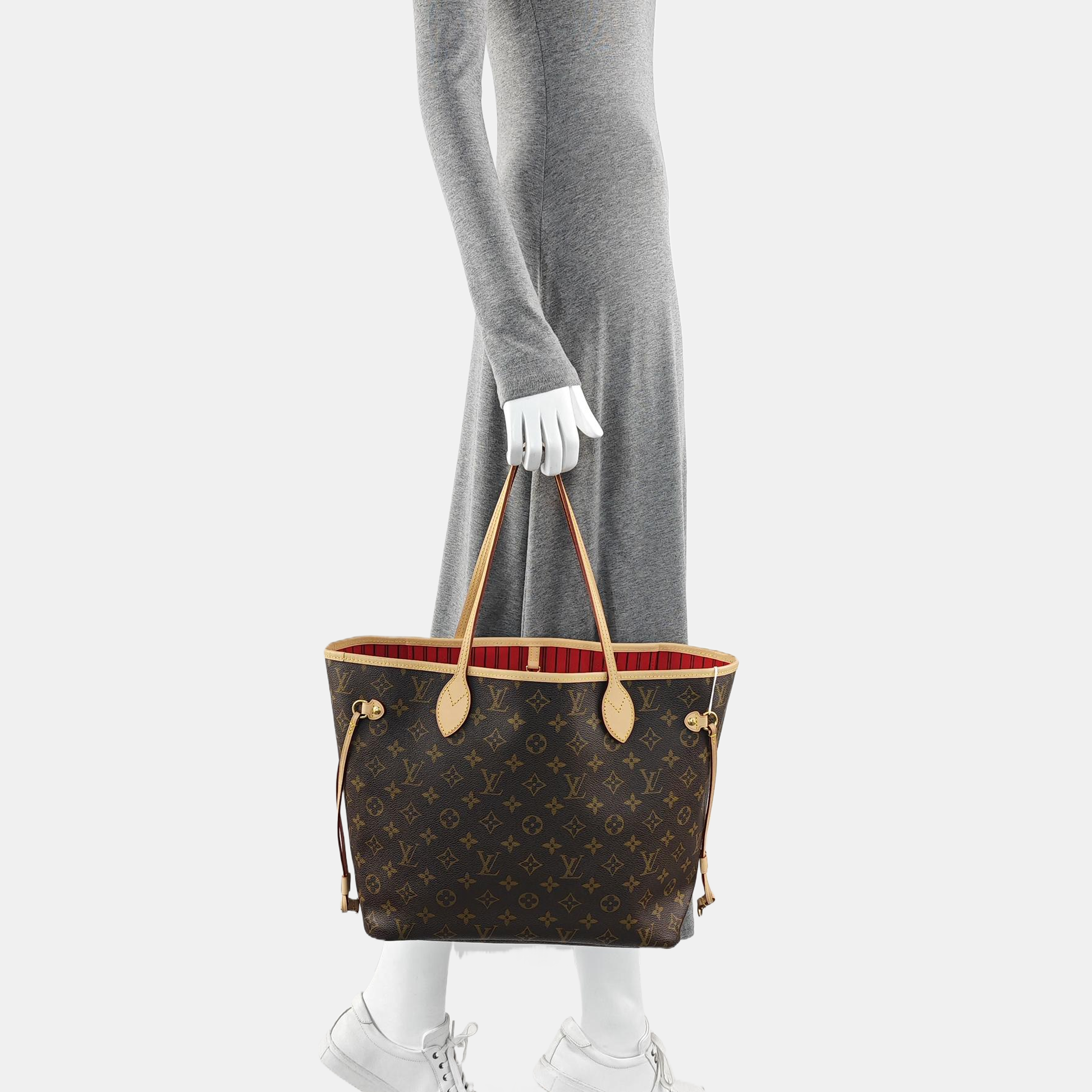 NEVERFULL MM Monogram Coated Canvas Brown
