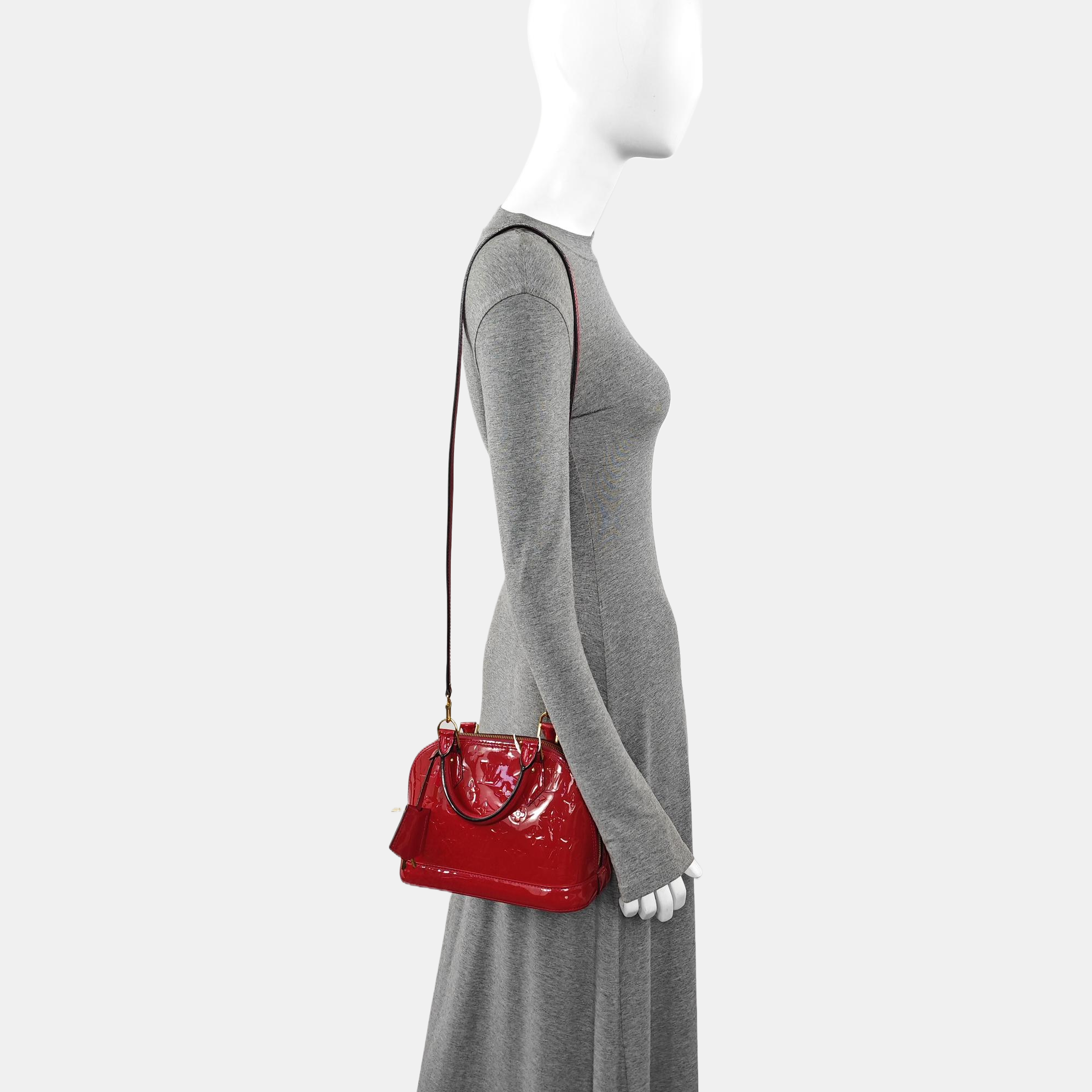ALMA BB Monogram Patent Leather Red