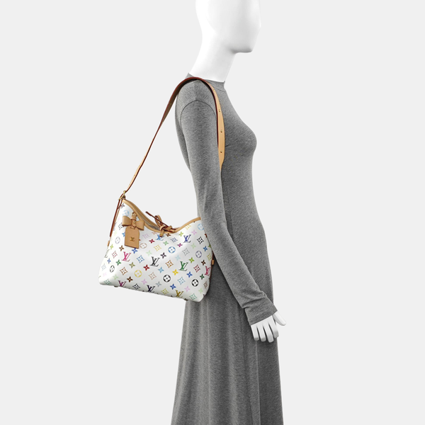 LV × TM CARRYALL PM Monogram Coated Canvas White