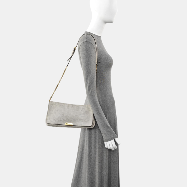 Calfskin Shoulder Bag Gray