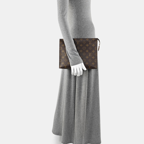 TOILET POCKET 26 Monogram Coated Canvas Brown