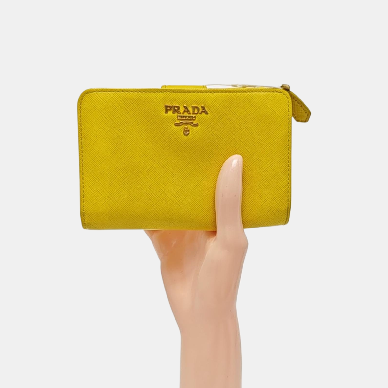 Saffiano Calfskin Wallet Yellow