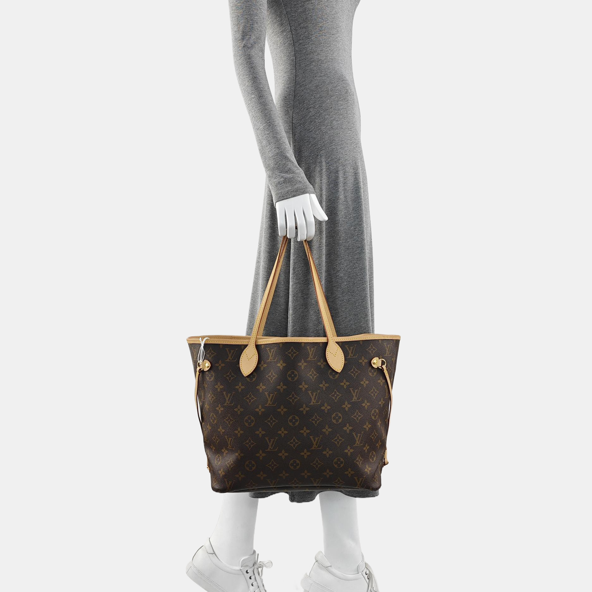 NEVERFULL MM Monogram Coated Canvas Brown