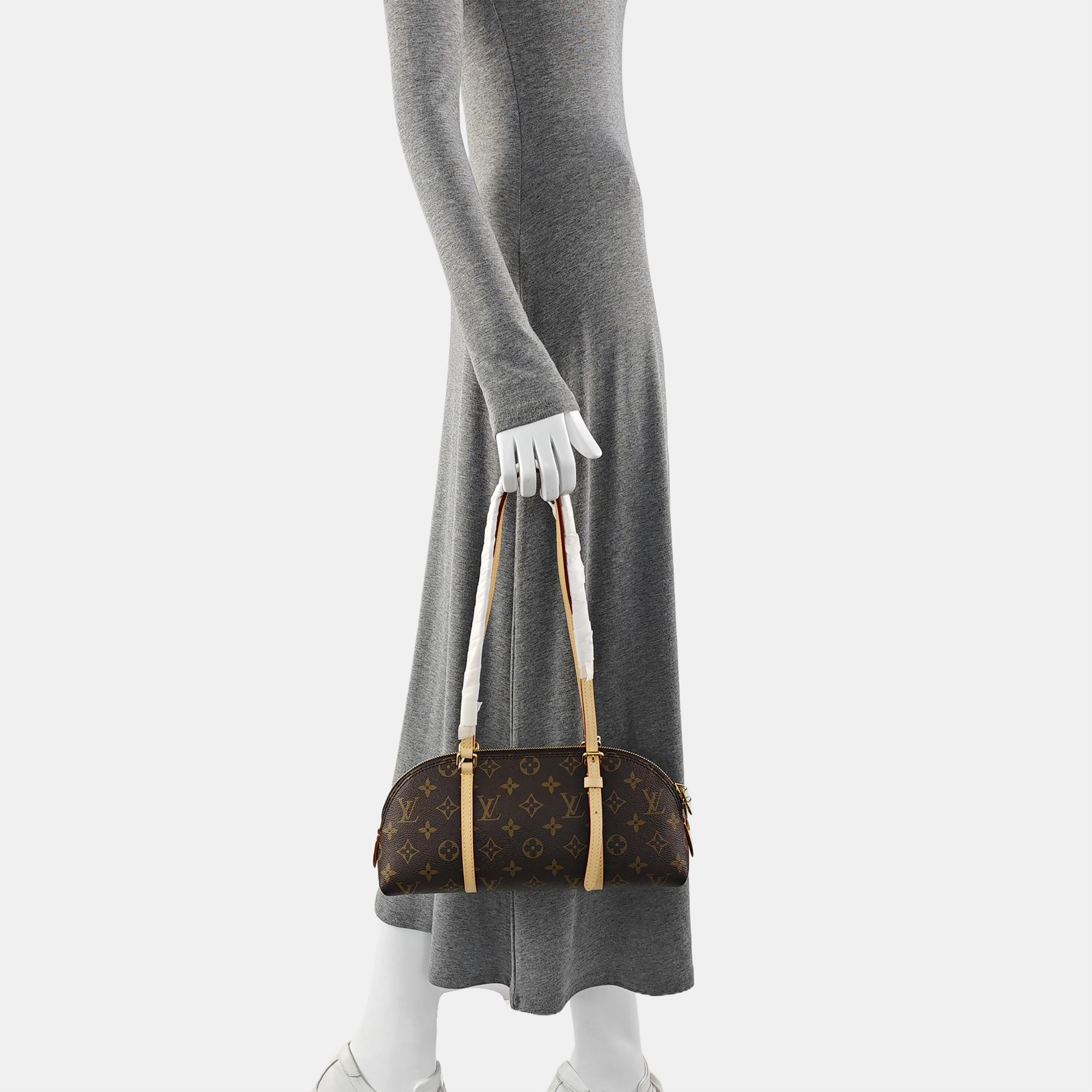 SQUIRE EAST WEST Monogram Coated Canvas Brown