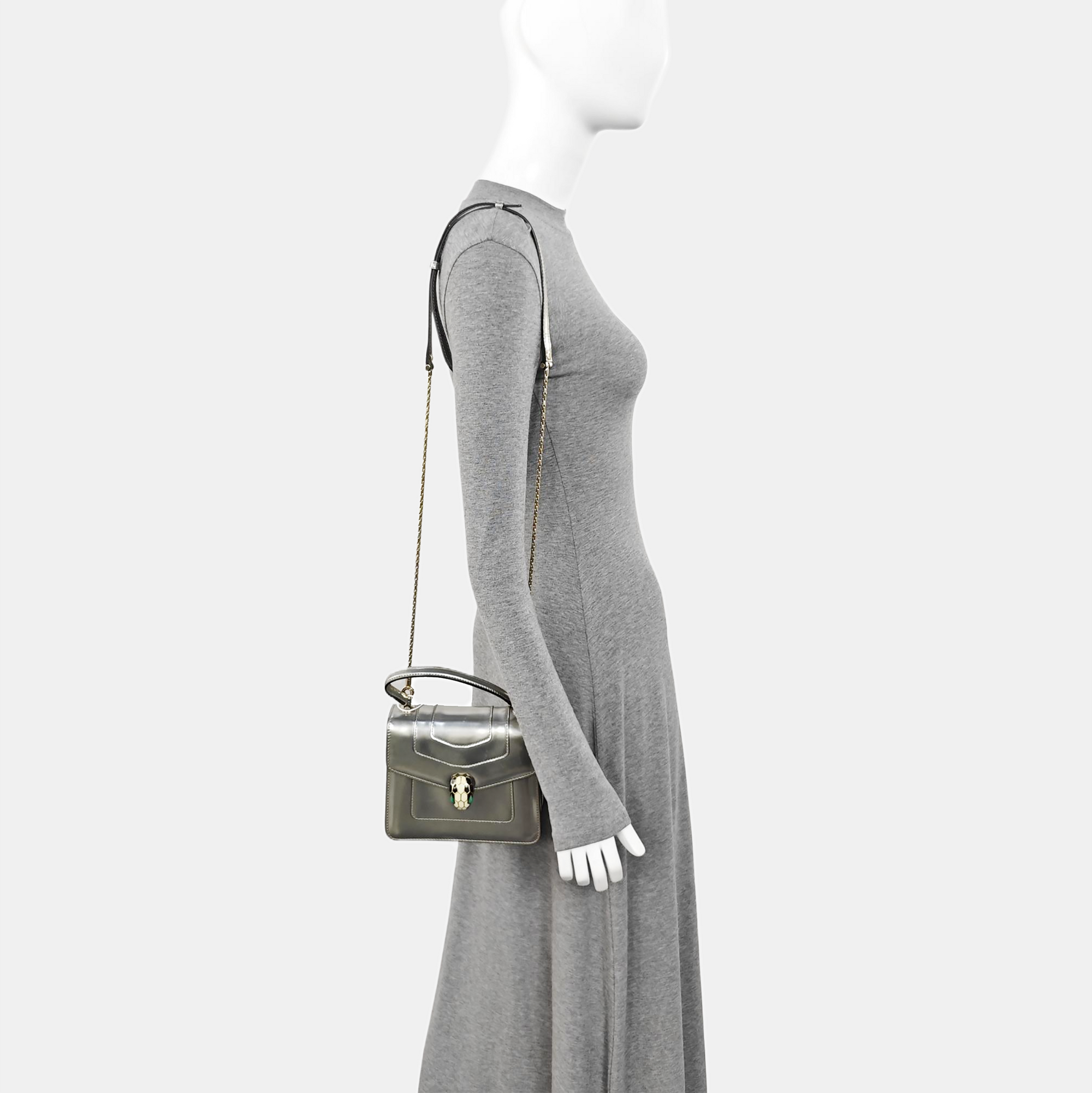 SERPENTI FOREVER Small Calfskin Gray