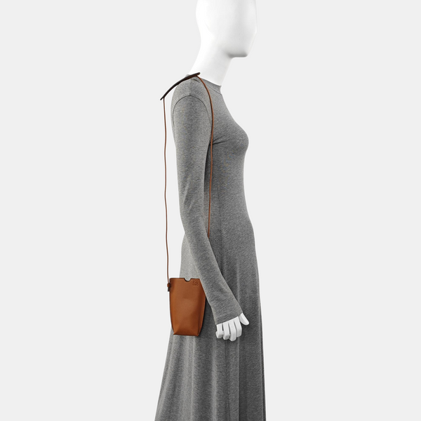 Calfskin Shoulder Bag Brown