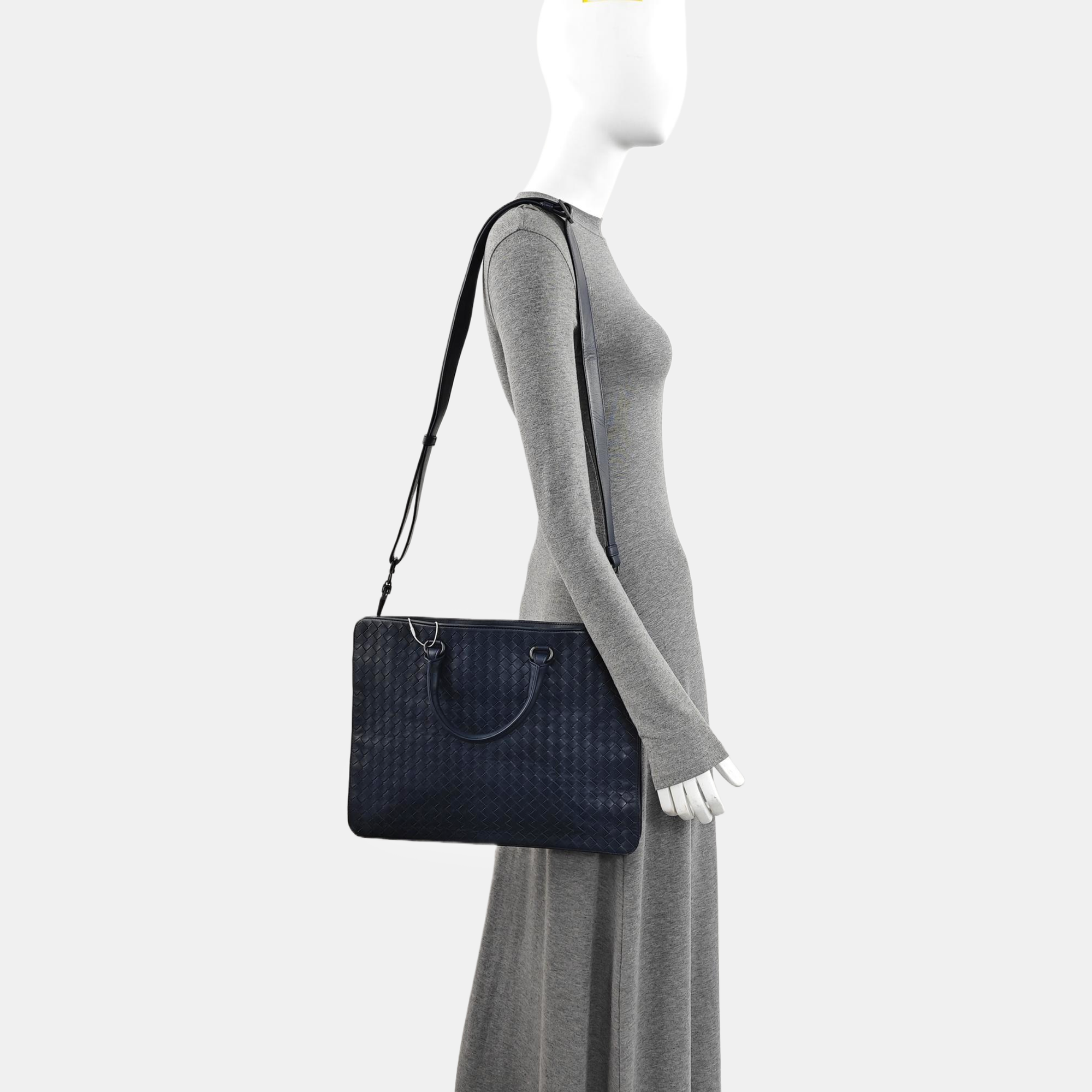 Calfskin Shoulder Bag Blue