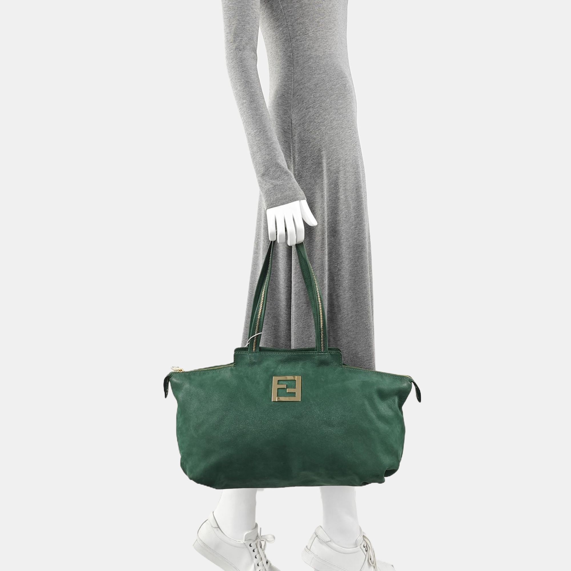 Calfskin Top Handle Bag Green