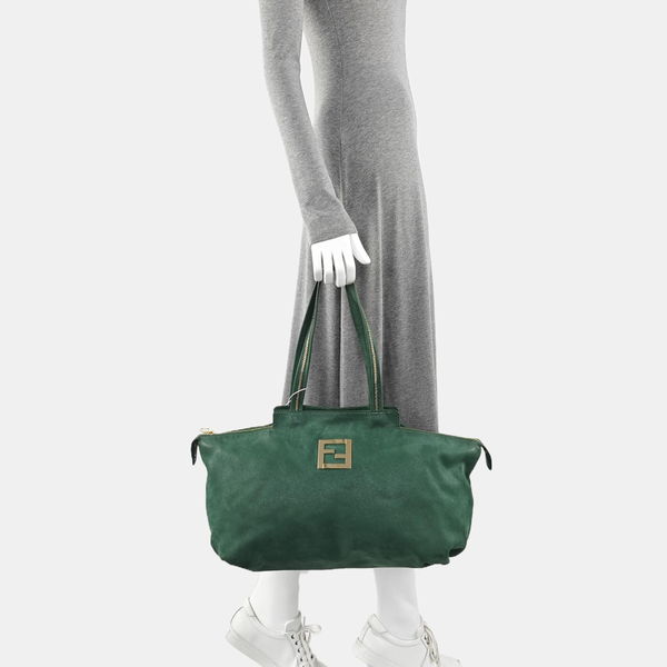 Calfskin Top Handle Bag Green