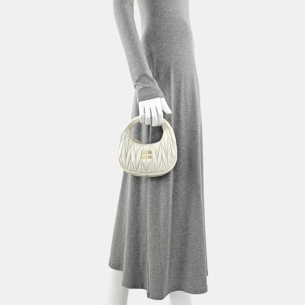 Wander Matelassé Mini Quilted Lambskin White