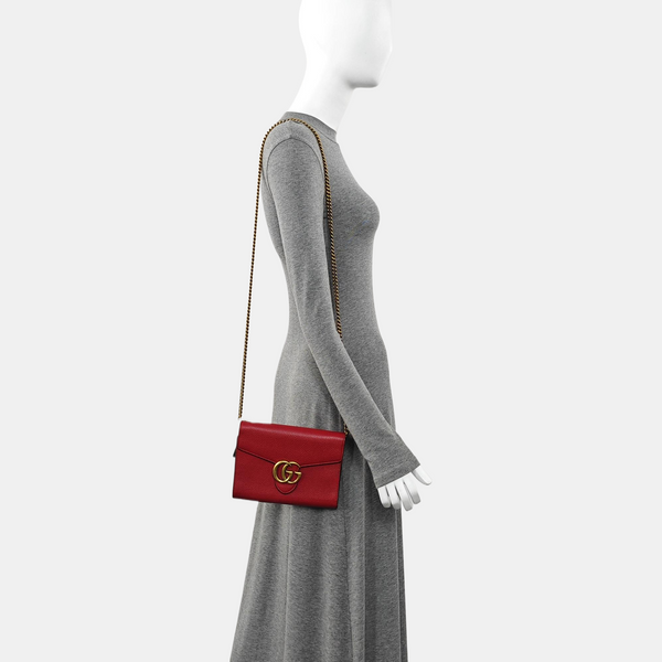 GG Marmont Mini Calfskin Red