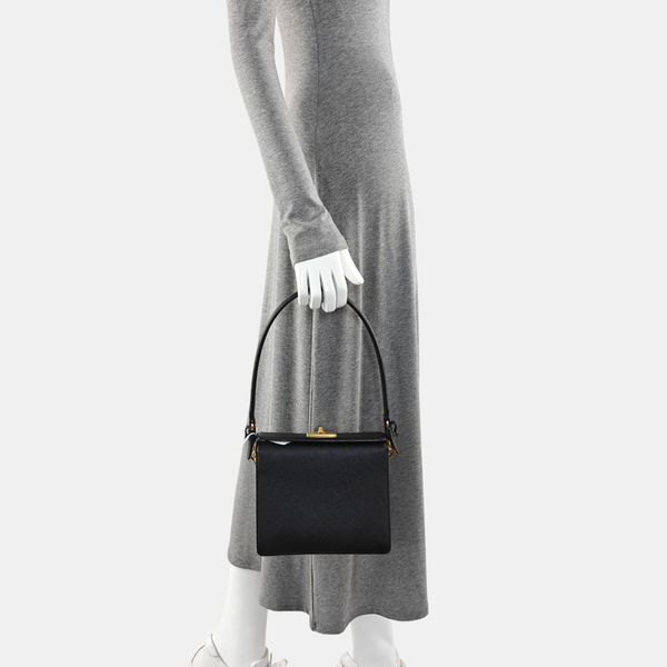 Calfskin Shoulder Bag Black