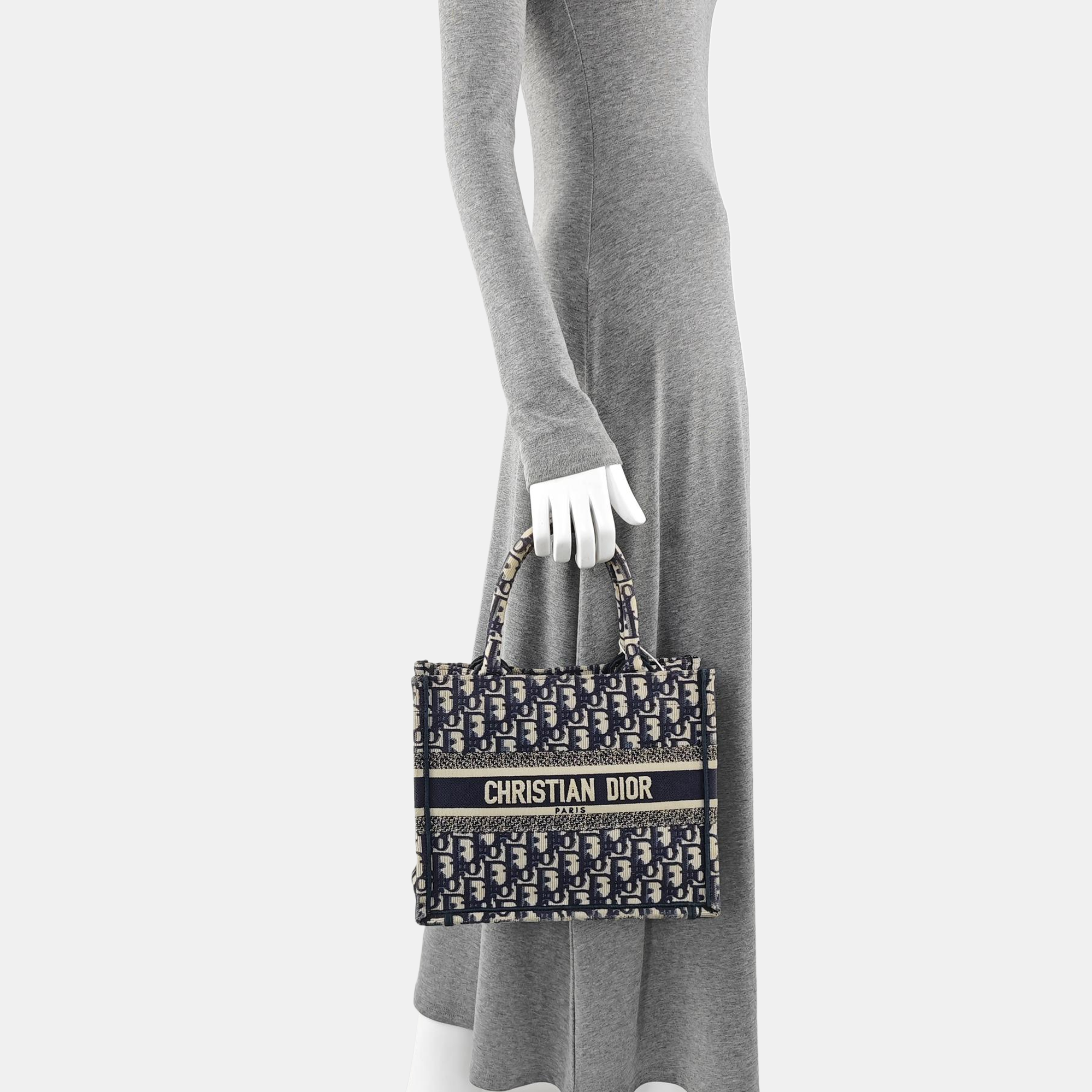 Book Tote Small Oblique Canvas Blue