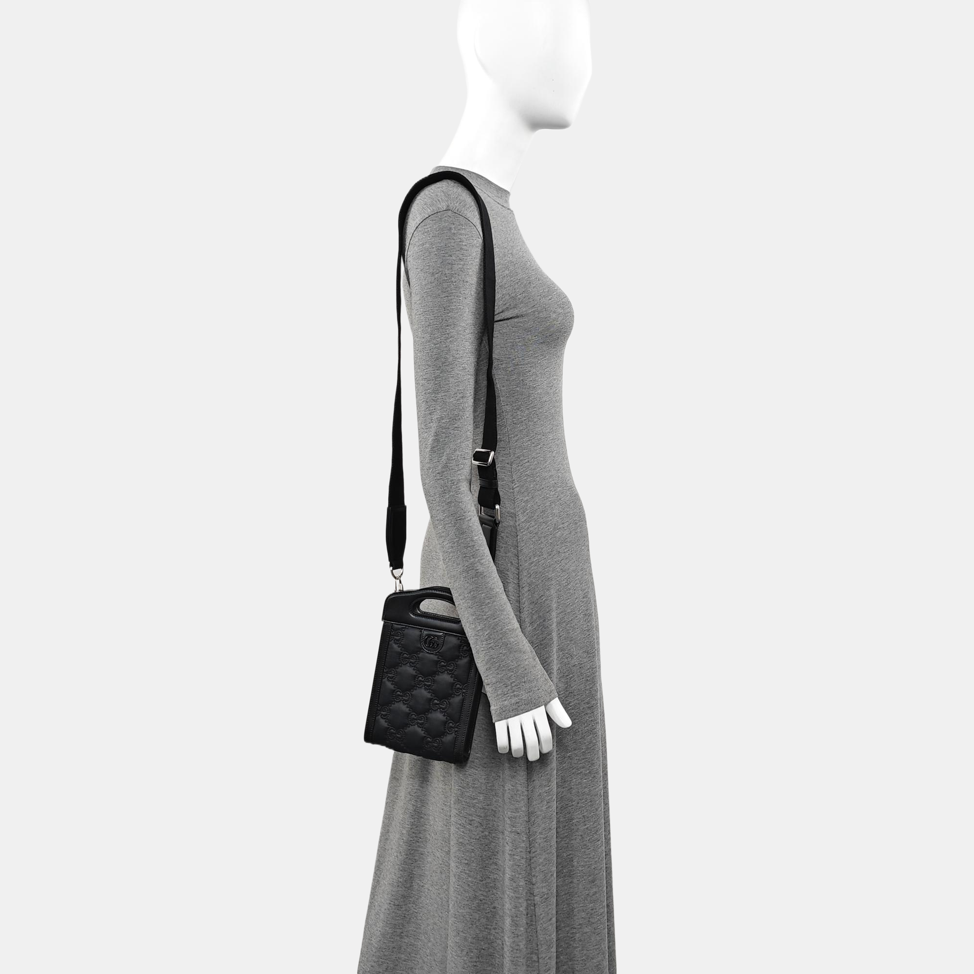 Quilted Calfskin Shoulder Bag Black