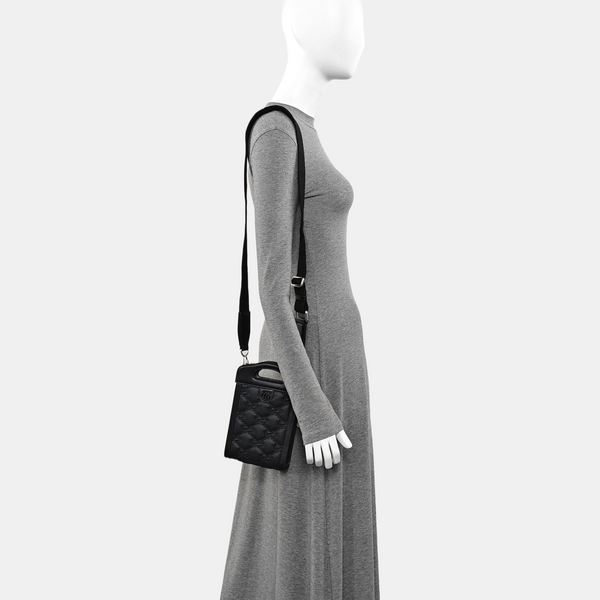 Quilted Calfskin Shoulder Bag Black