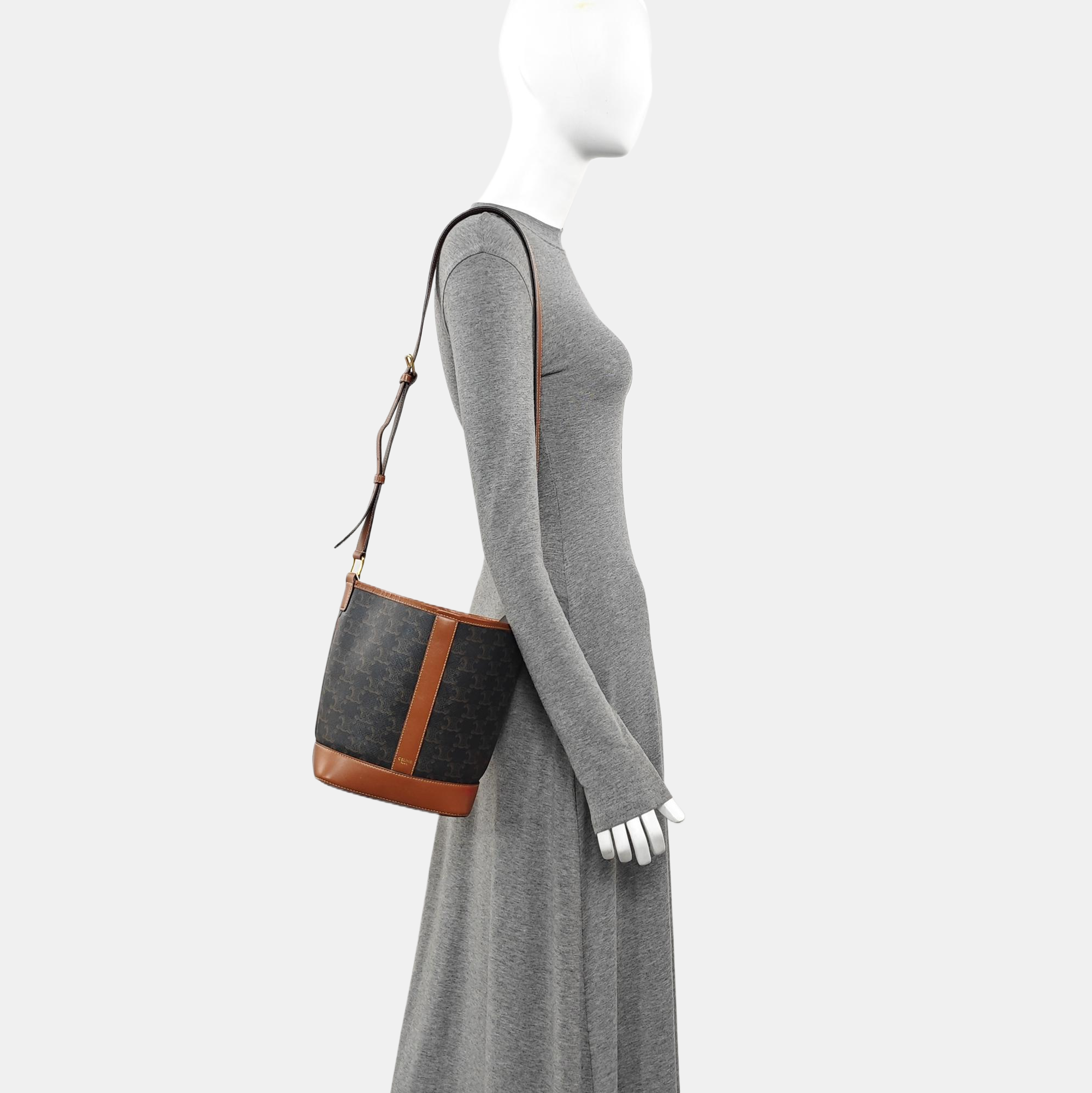TRIOMPHE CANVAS Small Coated Canvas Brown