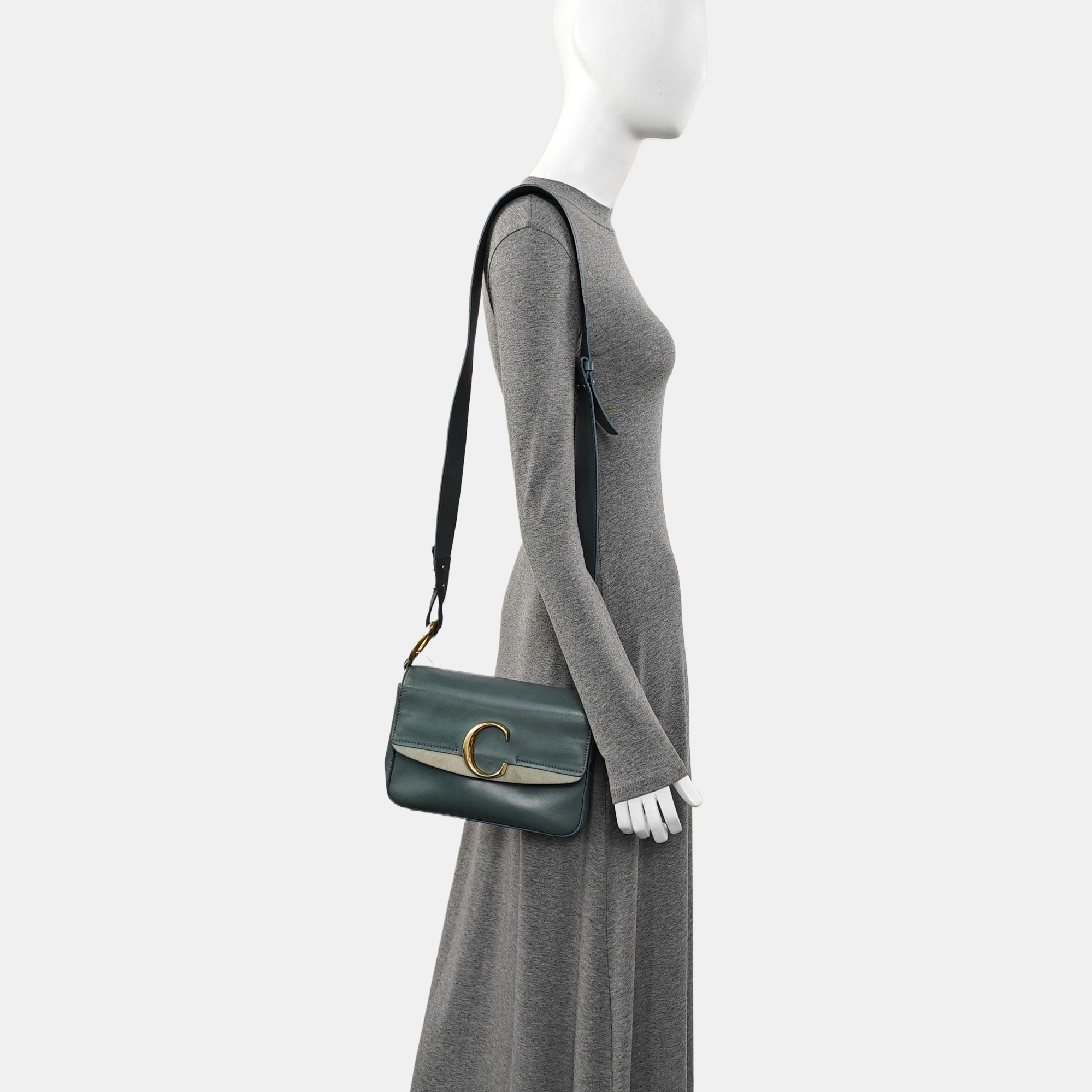 Chloé C Small Calfskin Blue