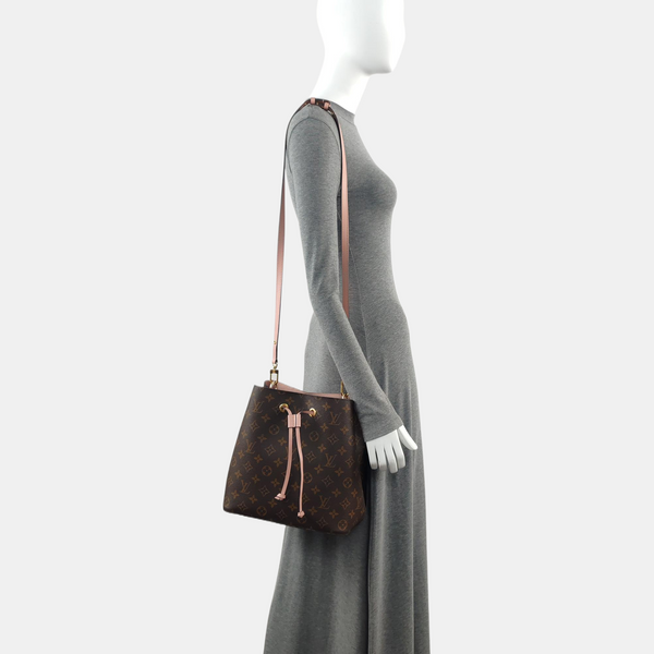 NÉONOÉ MM Monogram Coated Canvas Brown