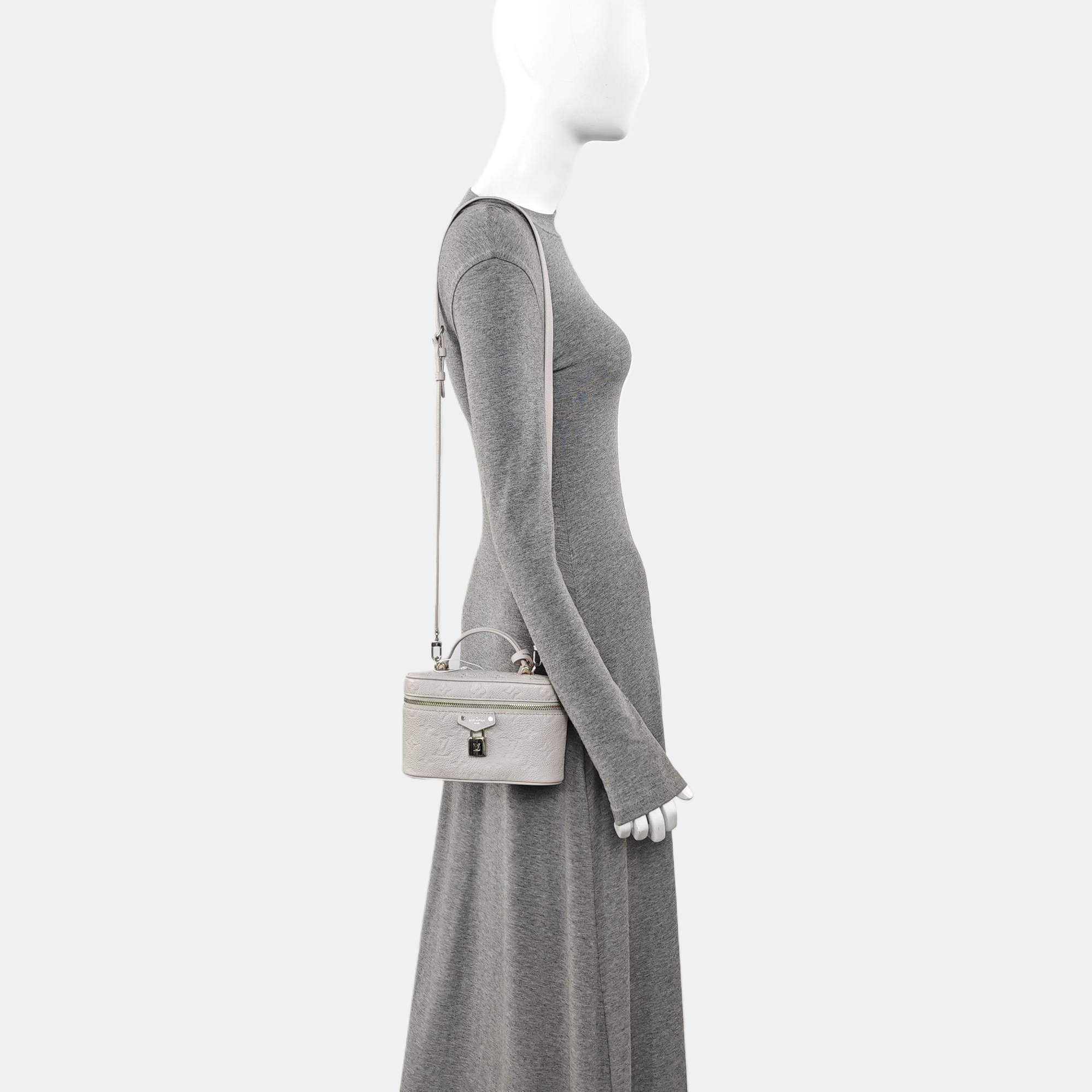 Vanity Chain Pouch Mini Monogram Calfskin Gray