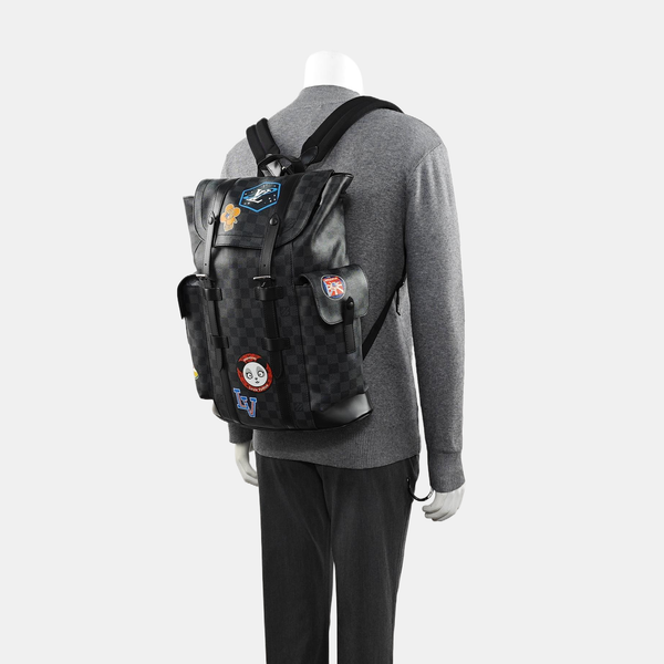 CHRISTOPHER Damier Graphite Coated Canvas Gray