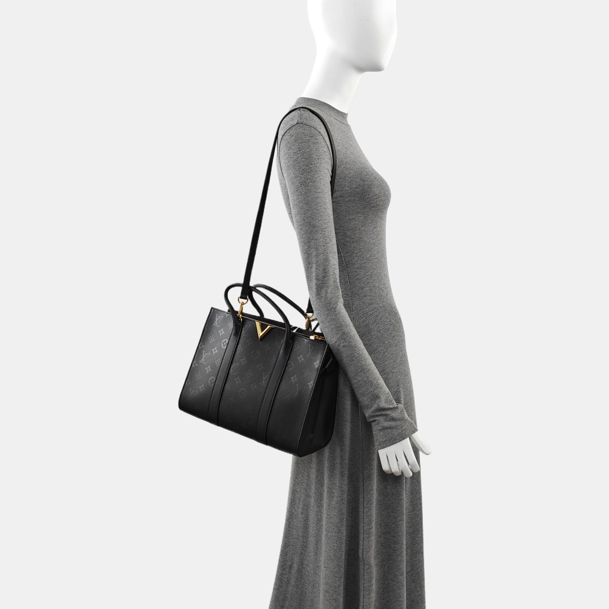 VERY MM Monogram Calfskin Black